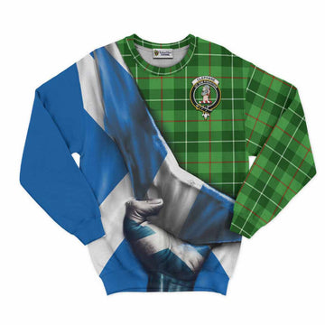 Tartan Vibes Clothing Clephane (Clephan) Tartan Sweatshirt with Family Crest Scotland Patriotic Style