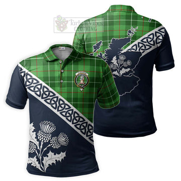 Clephane (Clephan) Tartan Polo Shirt Featuring Thistle and Scotland Map Kid - Tartanvibesclothing Store