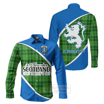 Clephane (Clephan) Family Crest Tartan Long Sleeve Button Shirt Celebrate Saint Andrew's Day in Style Men's Shirt S - Tartan Vibes Clothing