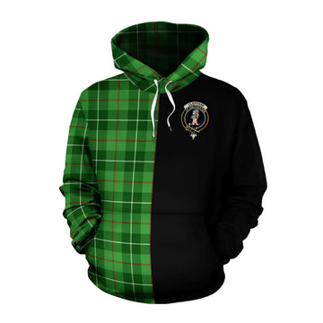 Clephane (Clephan) Tartan Cotton Hoodie with Family Crest and Half Of Me Style Pullover Hoodie XS - Tartan Vibes Clothing