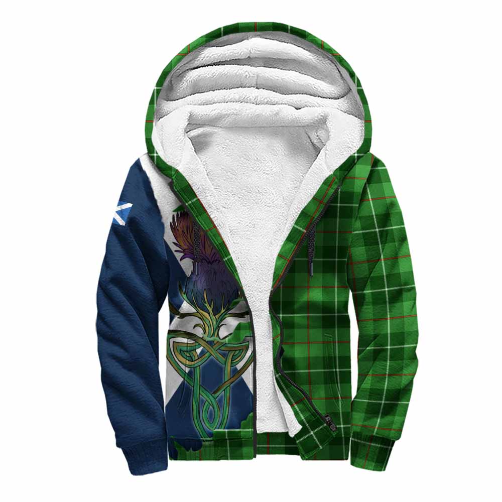 Clephane (Clephan) Tartan Family Crest Sherpa Hoodie Scottish Thistle Celtic Inspired Unisex S - Tartan Vibes Clothing
