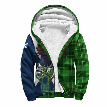 Clephane (Clephan) Tartan Family Crest Sherpa Hoodie Scottish Thistle Celtic Inspired Unisex S - Tartan Vibes Clothing