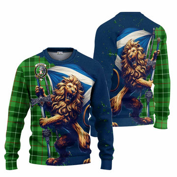 Clephane (Clephan) Tartan Family Crest Knitted Sweater with Scottish Majestic Lion Unisex - Tartan Vibes Clothing