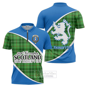 Clephane (Clephan) Family Crest Tartan Zipper Polo Shirt Celebrate Saint Andrew's Day in Style Unisex - Tartan Vibes Clothing