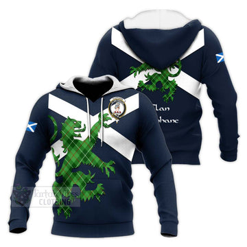Clephane (Clephan) Tartan Lion Rampant Knitted Hoodie Proudly Display Your Heritage with Alba Gu Brath and Clan Name Unisex Knitted Pullover Hoodie - Tartan Vibes Clothing