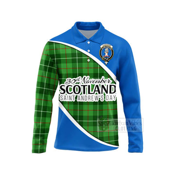 Clephane (Clephan) Family Crest Tartan Long Sleeve Polo Shirt Celebrate Saint Andrew's Day in Style Unisex - Tartan Vibes Clothing