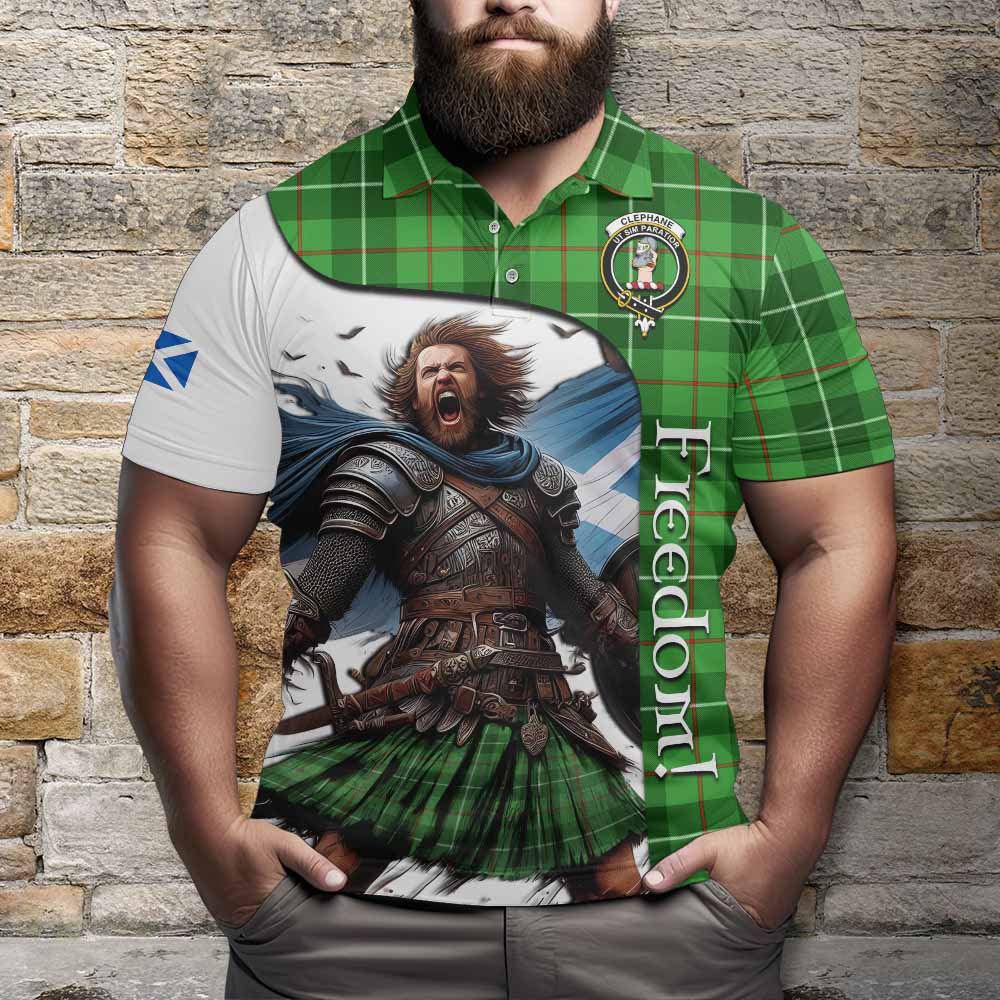 Clephane (Clephan) Crest Tartan Polo Shirt Inspired by the Freedom of Scottish Warrior Kid - Tartan Vibes Clothing