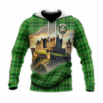 Clephane (Clephan) Tartan Family Crest Knitted Hoodie with Scottish Ancient Castle Style Unisex Knitted Pullover Hoodie - Tartan Vibes Clothing