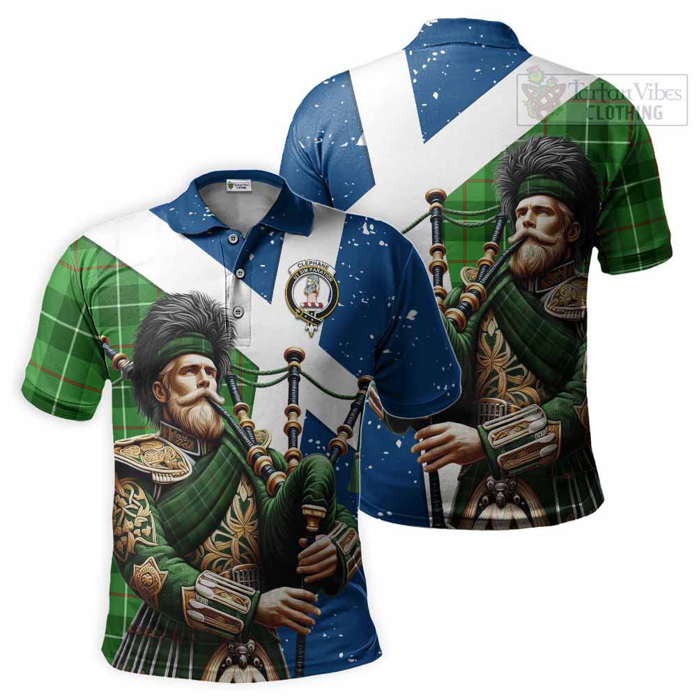 Clephane (Clephan) Tartan Polo Shirt with Family Crest Scottish Bagpiper Vibes Kid - Tartan Vibes Clothing