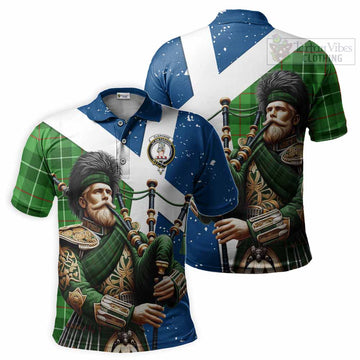 Clephane (Clephan) Tartan Polo Shirt with Family Crest Scottish Bagpiper Vibes Kid - Tartan Vibes Clothing