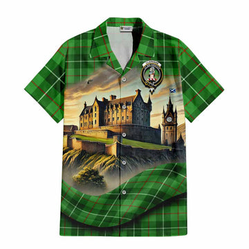 Clephane (Clephan) Tartan Family Crest Hawaiian Shirt with Scottish Ancient Castle Style Kid - Tartan Vibes Clothing