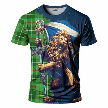 Clephane (Clephan) Tartan Family Crest T-Shirt with Scottish Majestic Lion Kid's Shirt - Tartan Vibes Clothing