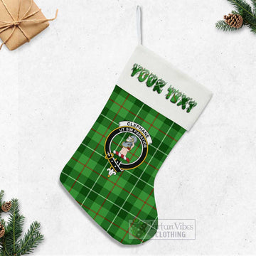 Clephane (Clephan) Tartan Family Crest Christmas Stocking with Personalized Text - Tartan Vibes Clothing