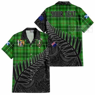 Clephane (Clephan) Crest Tartan Hawaiian Shirt with New Zealand Silver Fern Half Style Kid - Tartan Vibes Clothing