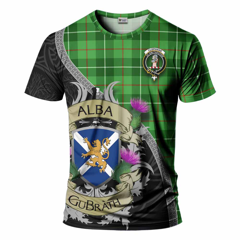 Clephane (Clephan) Tartan Family Crest T-Shirt Lion Rampant Royal Thistle Shield Celtic Inspired Kid's Shirt - Tartan Vibes Clothing