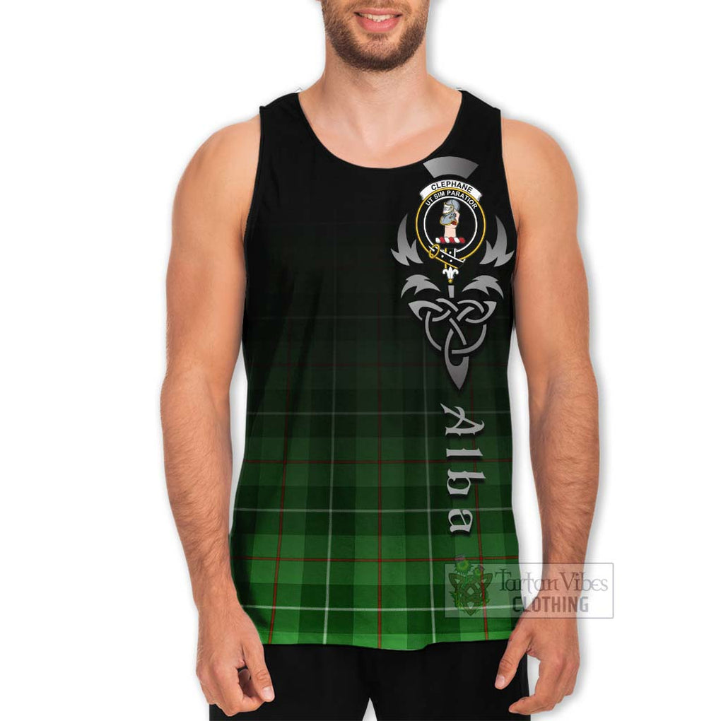 Clephane (Clephan) Tartan Men's Tank Top Featuring Alba Gu Brath Family Crest Celtic Inspired Men - Tartan Vibes Clothing