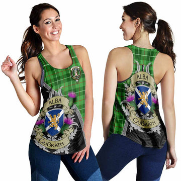 Clephane (Clephan) Tartan Family Crest Women's Racerback Tanks Lion Rampant Royal Thistle Shield Celtic Inspired 4XL - Tartan Vibes Clothing