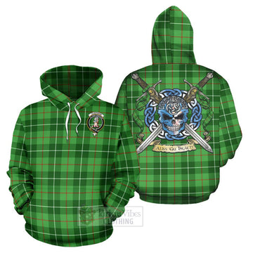 Clephane (Clephan) Tartan Hoodie with Family Crest Celtic Skull Style Zip Hoodie - Tartan Vibes Clothing