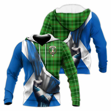 Clephane (Clephan) Tartan Knitted Hoodie with Family Crest Scotland Patriotic Style Unisex Knitted Pullover Hoodie - Tartan Vibes Clothing