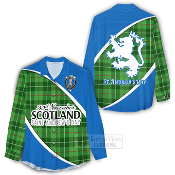 Clephane (Clephan) Family Crest Tartan Women's Casual Shirt Celebrate Saint Andrew's Day in Style - Tartan Vibes Clothing