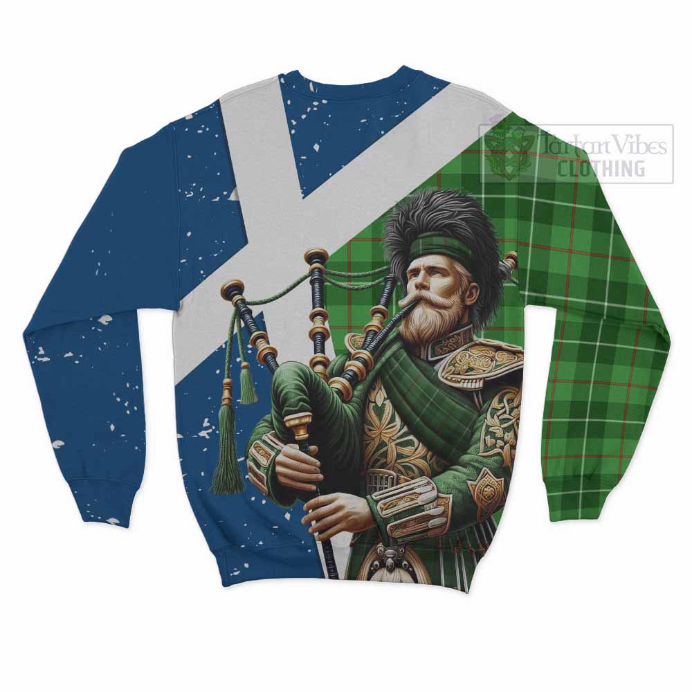 Tartan Vibes Clothing Clephane (Clephan) Tartan Sweatshirt with Family Crest Scottish Bagpiper Vibes
