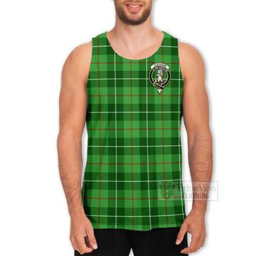 Clephane (Clephan) Tartan Men's Tank Top with Family Crest Celtic Skull Style - Tartan Vibes Clothing