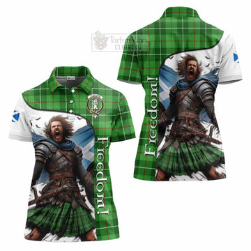Tartan Vibes Clothing Clephane (Clephan) Crest Tartan Women's Polo Shirt Inspired by the Freedom of Scottish Warrior
