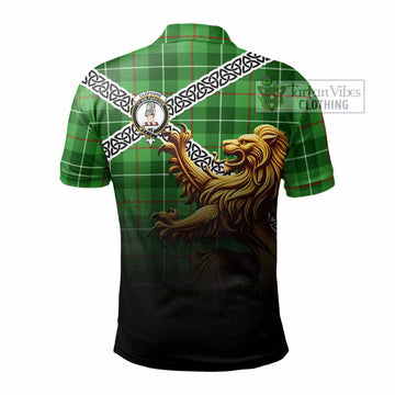 Clephane (Clephan) Crest Tartan Polo Shirt with Golden Lion Emblem Celtic Style - Tartan Vibes Clothing