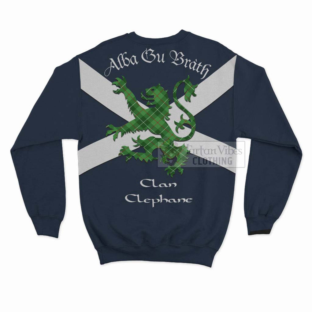 Clephane (Clephan) Tartan Lion Rampant Sweatshirt Proudly Display Your Heritage with Alba Gu Brath and Clan Name - Tartan Vibes Clothing