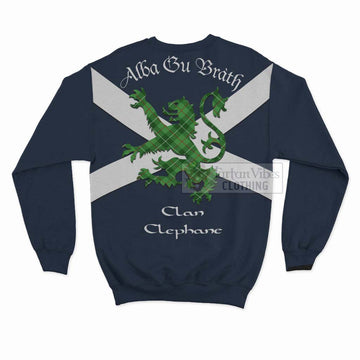 Clephane (Clephan) Tartan Lion Rampant Sweatshirt Proudly Display Your Heritage with Alba Gu Brath and Clan Name - Tartan Vibes Clothing