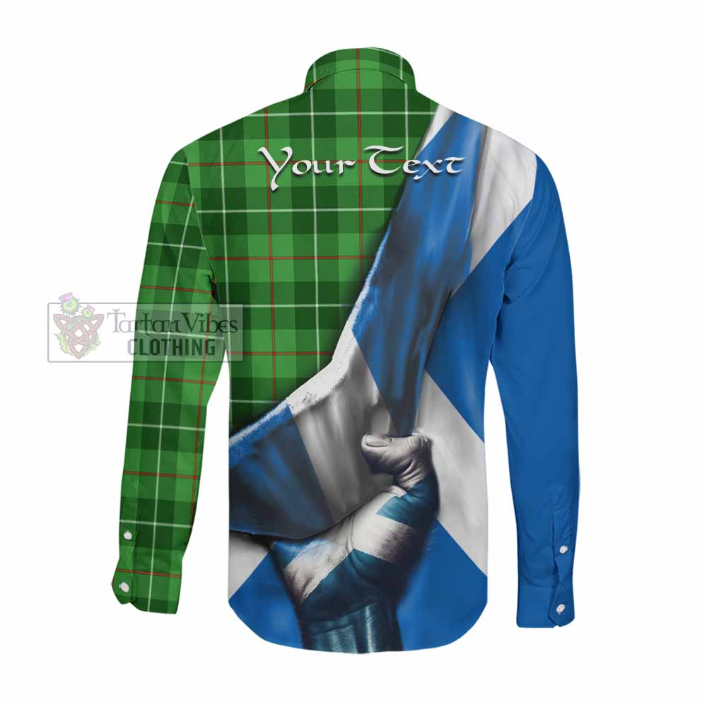 Clephane (Clephan) Tartan Long Sleeve Button Shirt with Family Crest Scotland Patriotic Style Men's Shirt - Tartan Vibes Clothing