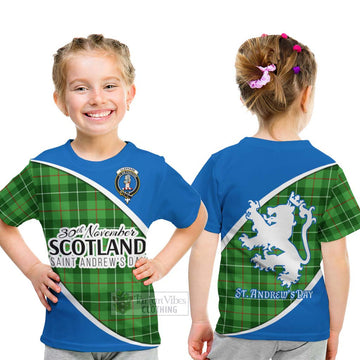 Clephane (Clephan) Family Crest Tartan Kid T-Shirt Celebrate Saint Andrew's Day in Style - Tartan Vibes Clothing
