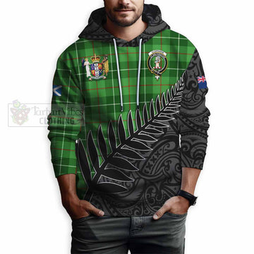 Clephane (Clephan) Crest Tartan Hoodie with New Zealand Silver Fern Half Style - Tartan Vibes Clothing