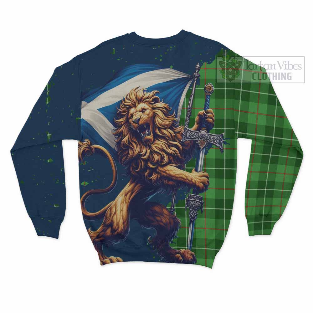 Clephane (Clephan) Tartan Family Crest Sweatshirt with Scottish Majestic Lion - Tartan Vibes Clothing