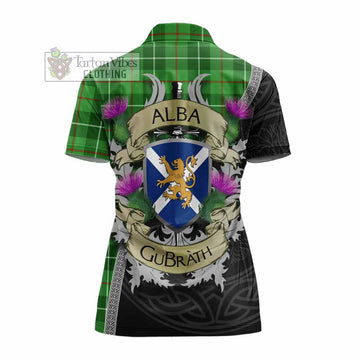 Clephane (Clephan) Tartan Family Crest Women's Polo Shirt Lion Rampant Royal Thistle Shield Celtic Inspired - Tartan Vibes Clothing