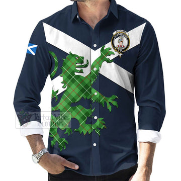 Clephane (Clephan) Tartan Lion Rampant Long Sleeve Button Shirt Proudly Display Your Heritage with Alba Gu Brath and Clan Name Men's Shirt - Tartan Vibes Clothing