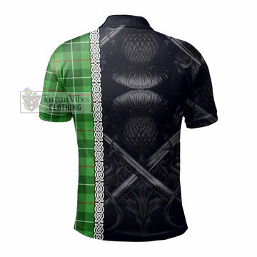 Clephane (Clephan) Tartan Polo Shirt with Family Crest Cross Sword Thistle Celtic Vibes - Tartan Vibes Clothing