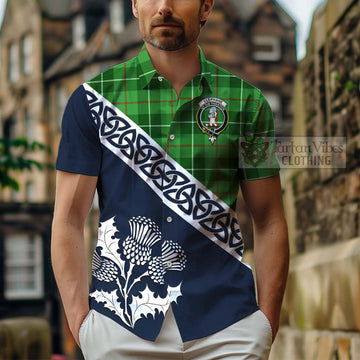 Clephane (Clephan) Tartan Hawaiian Shirt Featuring Thistle and Scotland Map - Tartan Vibes Clothing