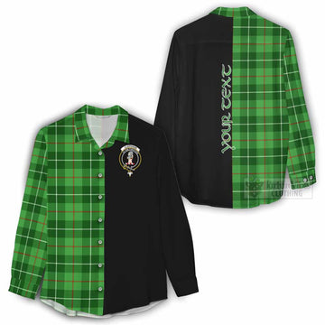 Tartan Vibes Clothing Clephane (Clephan) Tartan Women's Casual Shirt with Family Crest and Half Of Me Style