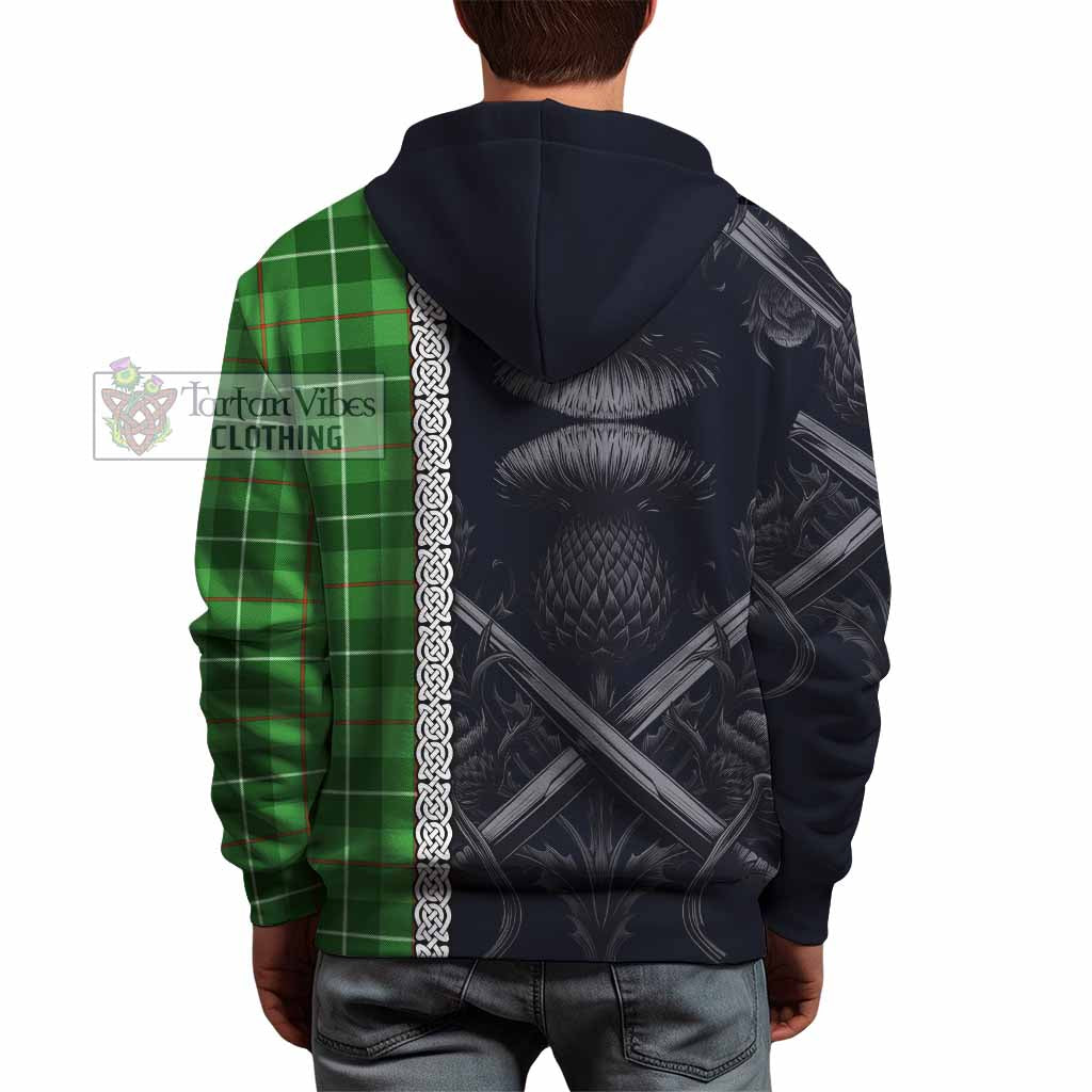 Clephane (Clephan) Tartan Hoodie with Family Crest Cross Sword Thistle Celtic Vibes - Tartan Vibes Clothing