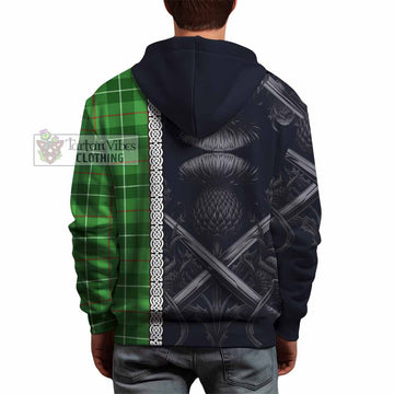 Clephane (Clephan) Tartan Hoodie with Family Crest Cross Sword Thistle Celtic Vibes - Tartan Vibes Clothing