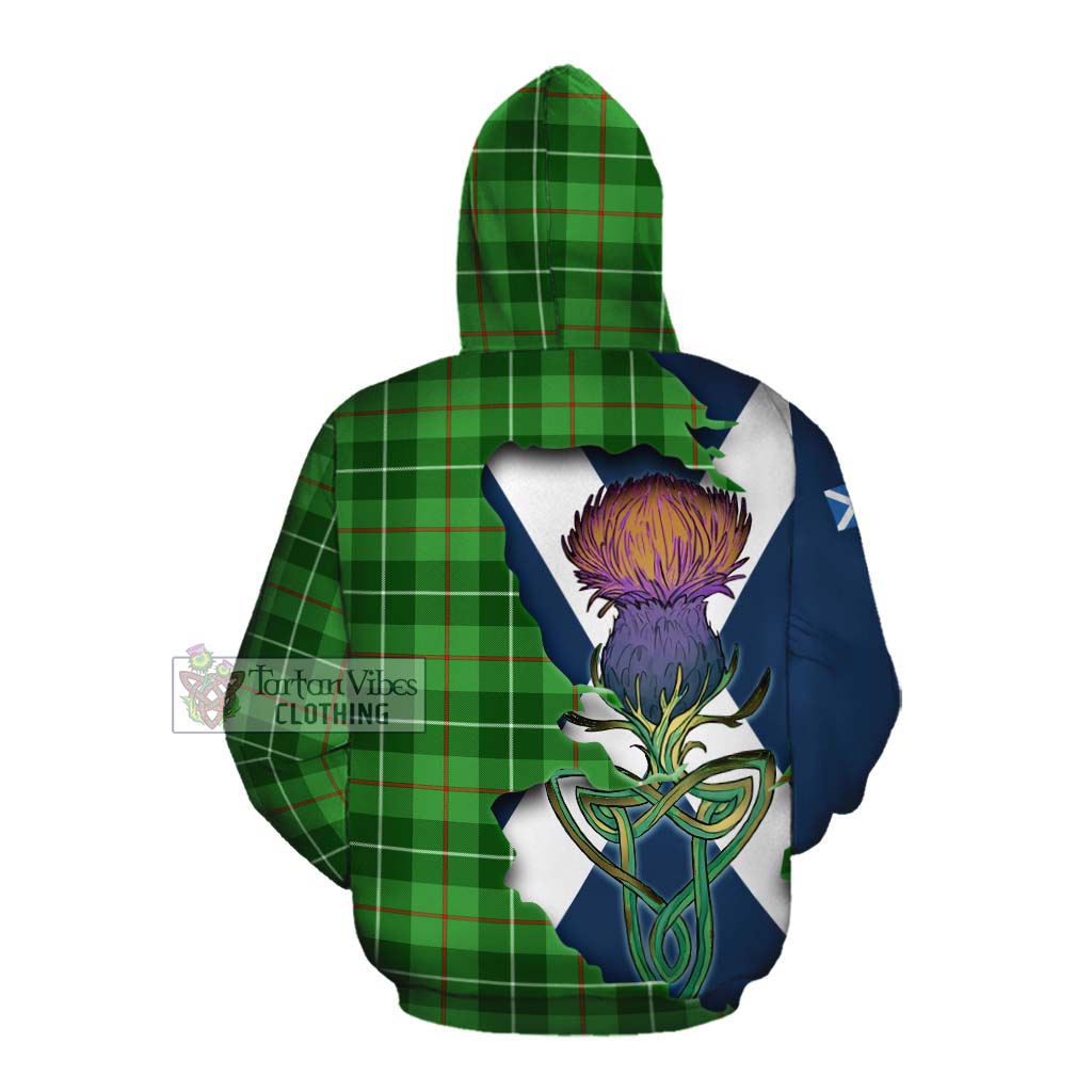 Clephane (Clephan) Tartan Family Crest Cotton Hoodie Scottish Thistle Celtic Inspired Pullover Hoodie - Tartan Vibes Clothing