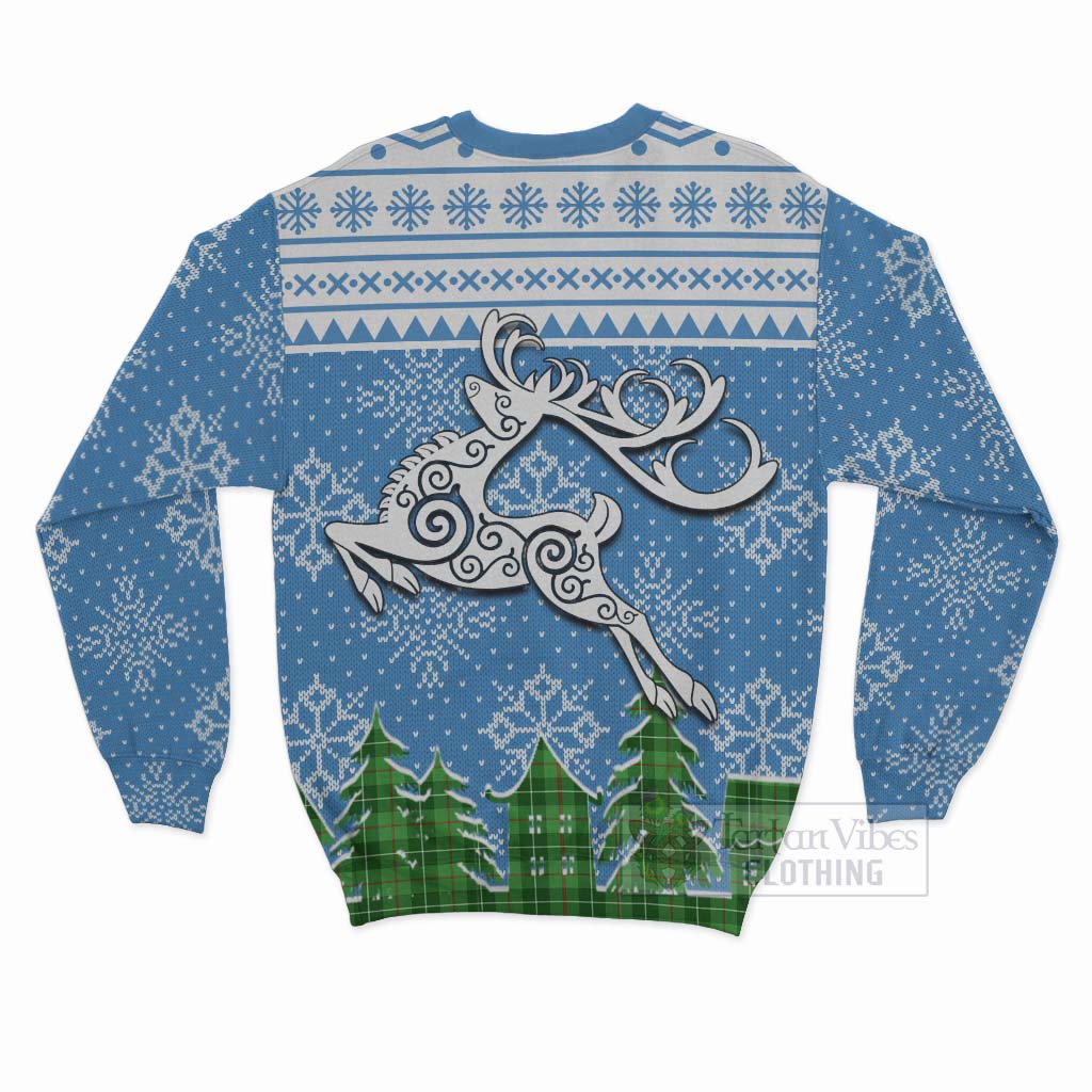 Clephane (Clephan) Clan Christmas Sweatshirt Celtic Reindeer Style - Tartan Vibes Clothing