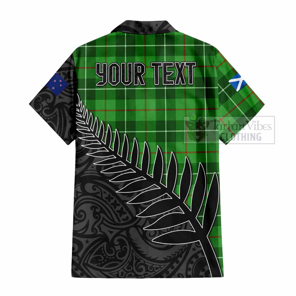 Clephane (Clephan) Crest Tartan Hawaiian Shirt with New Zealand Silver Fern Half Style - Tartan Vibes Clothing