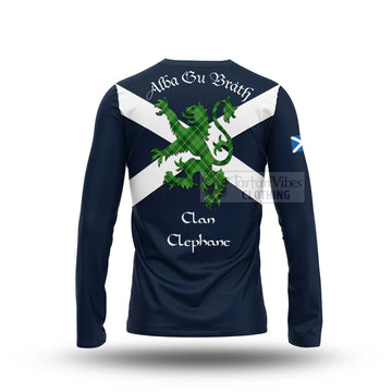 Clephane (Clephan) Tartan Lion Rampant Long Sleeve T-Shirt Proudly Display Your Heritage with Alba Gu Brath and Clan Name - Tartan Vibes Clothing