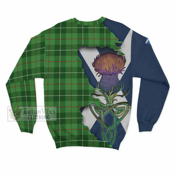 Tartan Vibes Clothing Clephane (Clephan) Tartan Family Crest Sweatshirt Scottish Thistle Celtic Inspired