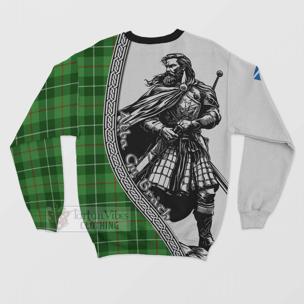 Clephane (Clephan) Tartan Clan Crest Sweatshirt with Highlander Warrior Celtic Style - Tartan Vibes Clothing