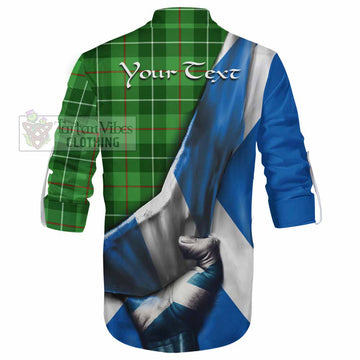 Clephane (Clephan) Tartan Ghillie Kilt Shirt with Family Crest Scotland Patriotic Style - Tartan Vibes Clothing