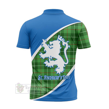 Clephane (Clephan) Family Crest Tartan Zipper Polo Shirt Celebrate Saint Andrew's Day in Style - Tartan Vibes Clothing