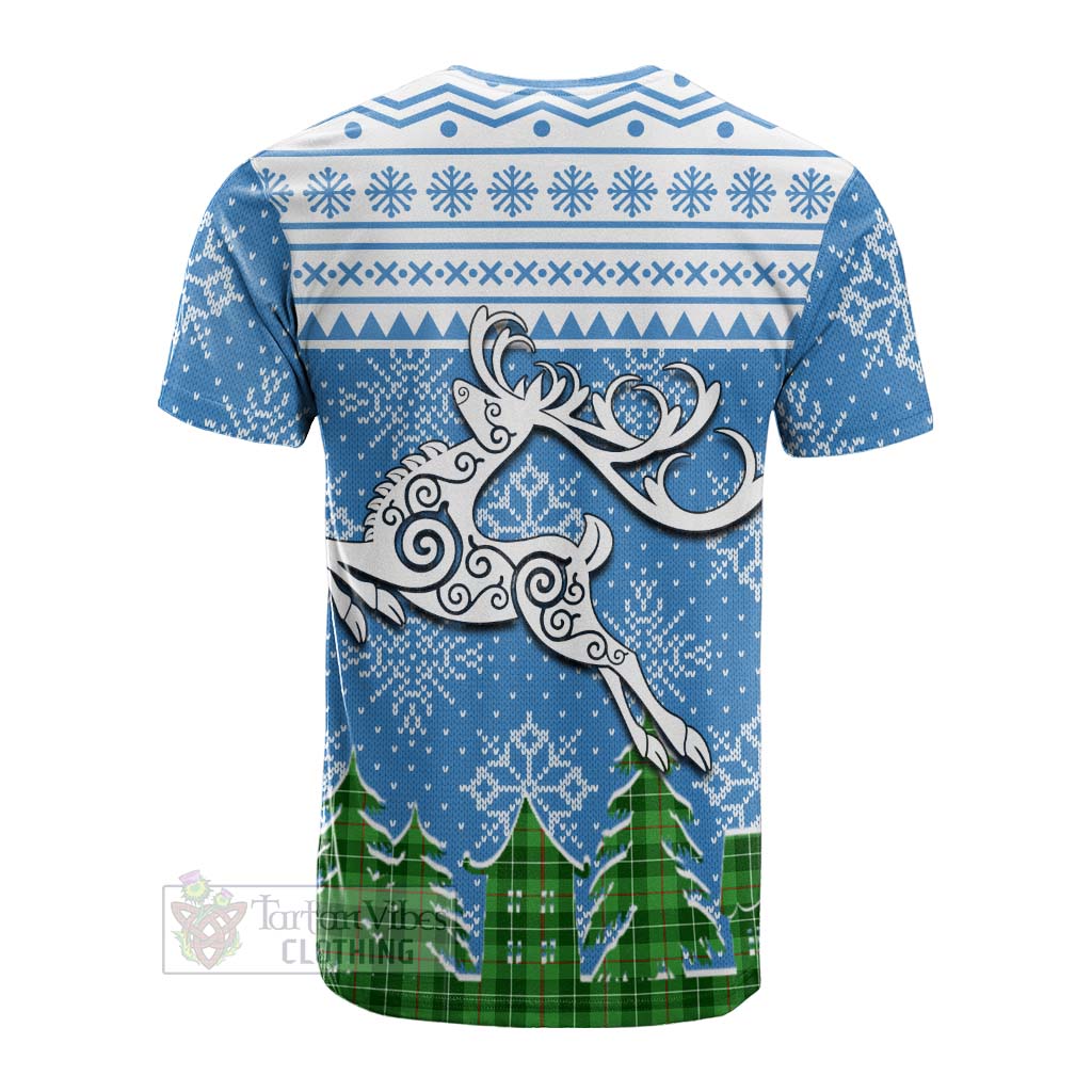 Tartan Vibes Clothing Clephane (Clephan) Clan Christmas Cotton T-shirt Celtic Reindeer Style